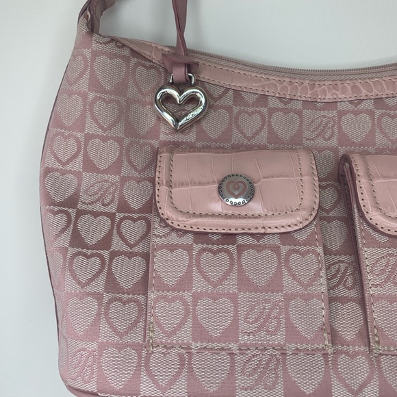 Brighton Pink Leather Hearts Print Small Purse - Picture 2 of 16